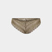 Culotte en dentelle taille &eacute;lastiqu&eacute;e vert kaki femme