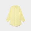 Robe chemise de plage voile de coton jaune femme