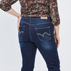 Jeans regular taille haute grande taille denim brut femme grande taille