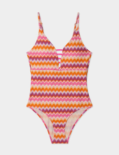Maillot de bain une pi&egrave;ce multicolore femme