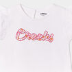 T-shirt manches volants coton Creeks blanc bébé fille