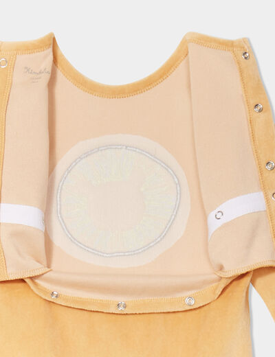 Dors-bien manches longues boutonné camel bébé