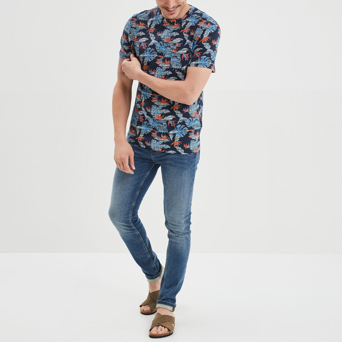 T-shirt manches courtes Creeks bleu marine homme