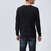 Pull jersey avec col en V noir homme
