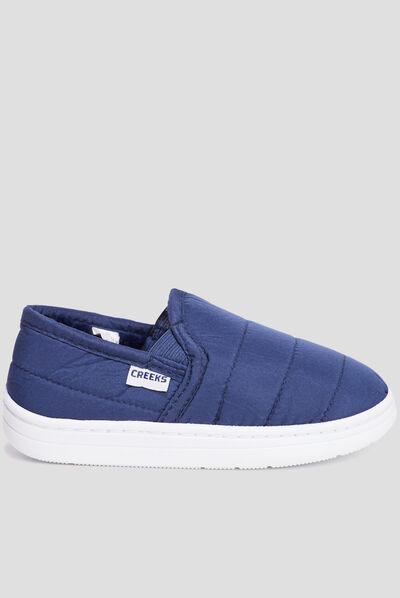 Chaussons sans gêne matelassés Creeks bleu garçon