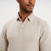 Polo manches longues gris clair homme