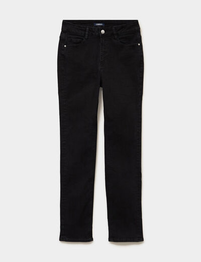 Jeans regular 5 poches coton denim noir femme