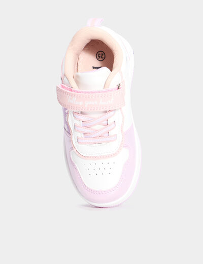 Baskets Reine des neiges violet fille