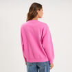 Sweat col rond manches longues rose fushia femme