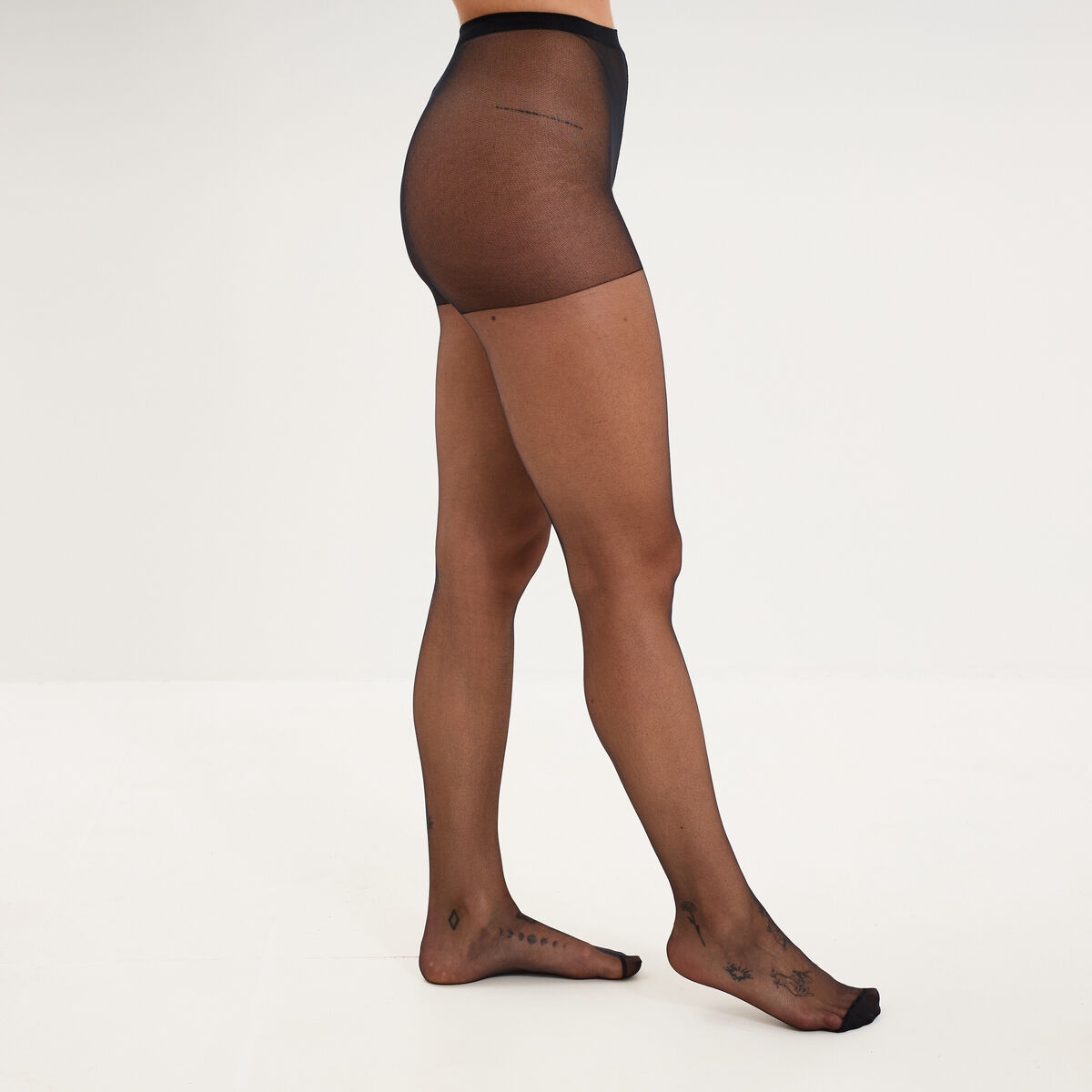 Lot de 3 Collants semi-transparents noir femme