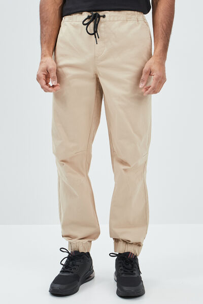 Pantalon jogpant sable homme