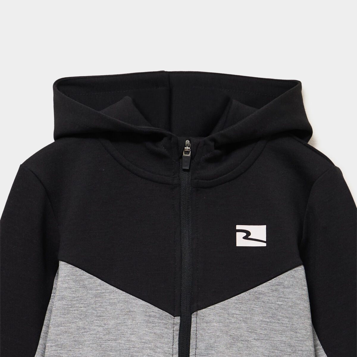 Sweat zipp&eacute; &agrave; capuche noir gar&ccedil;on