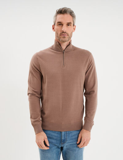 Pull camionneur manches longues gris homme