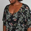 T-shirt manches courtes noir femme grande taille
