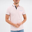 Polo piqu&eacute; manches courtes coton rose homme
