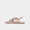 Sandales perforations en cuir Creeks jaune or fille