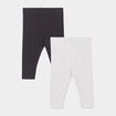 Lot 2 leggings noir bébé fille