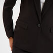 Veste blazer droite manches longues noir femme