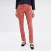 Pantalon slim stretch vieux rose femme