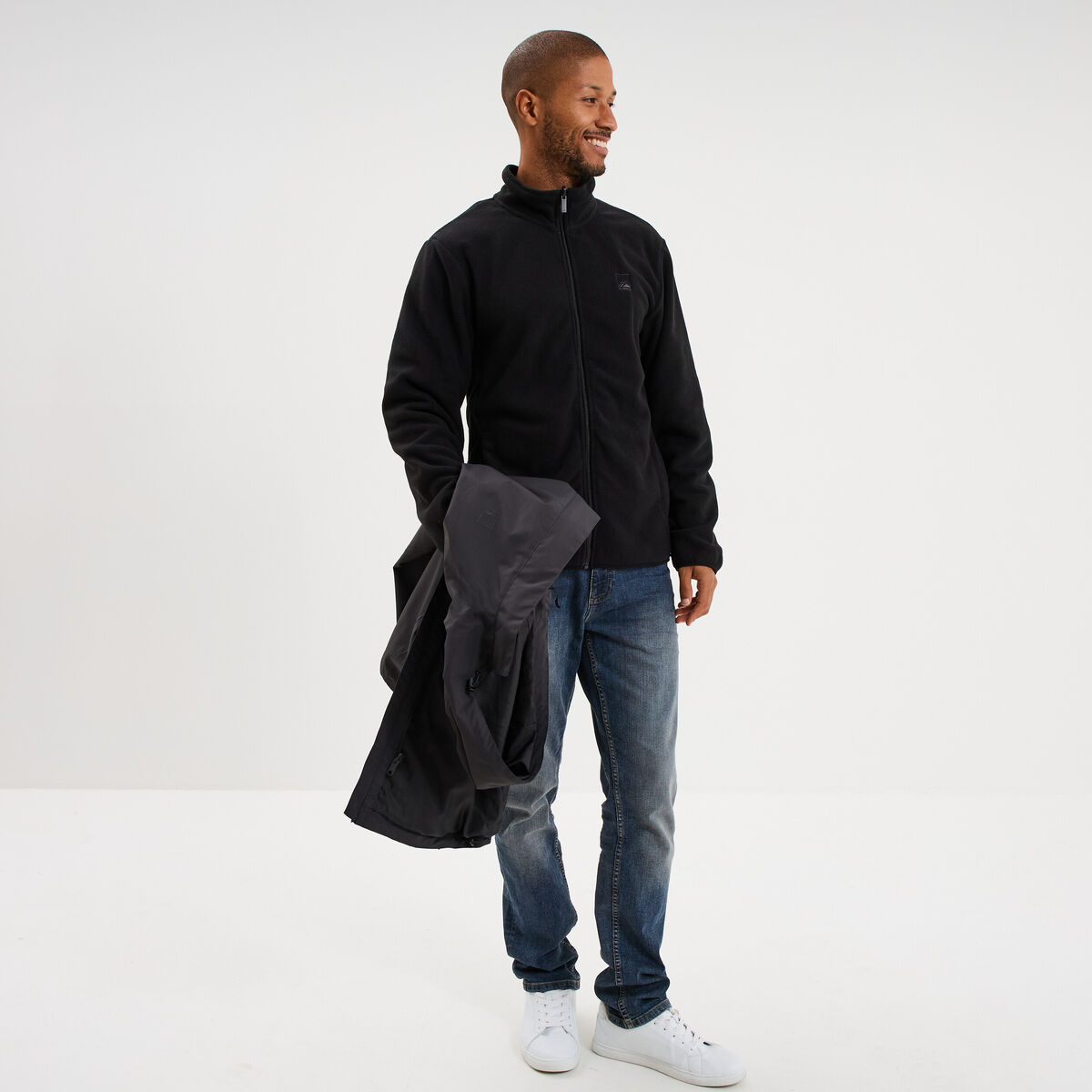 Parka chaude 3-en-1 imperm&eacute;able gris fonc&eacute; homme