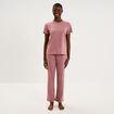 Ensemble pyjama t-shirt pantalon coton rose femme
