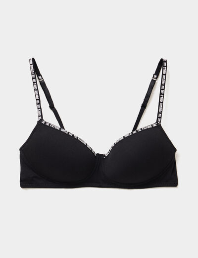 Soutien-gorge triangle paddé noir femme