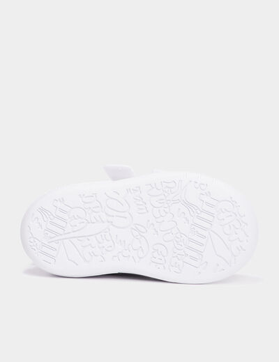 Tennis basses à scratchs Puma Multiflex blanc bébé fille