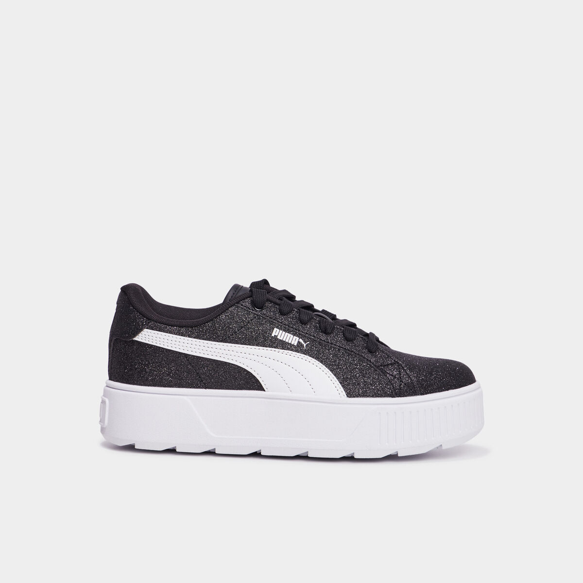 Tennis plateformes à lacets Puma noir fille