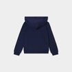 Sweat zipp&eacute; &agrave; capuche droit molleton bleu marine fille