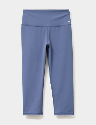 Legging corsaire de sport stretch bleu foncé femme