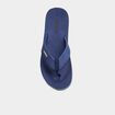 Tongs semelle crantée bleu marine homme
