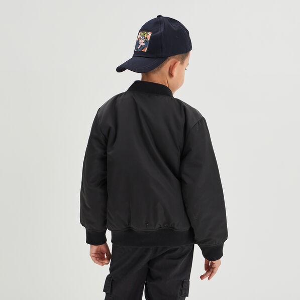 blouson bomber zippe liberto noir garcon Blouson bomber zippé Liberto noir garçon