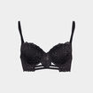 Soutien-gorge emboîtant fils métallisés noir femme