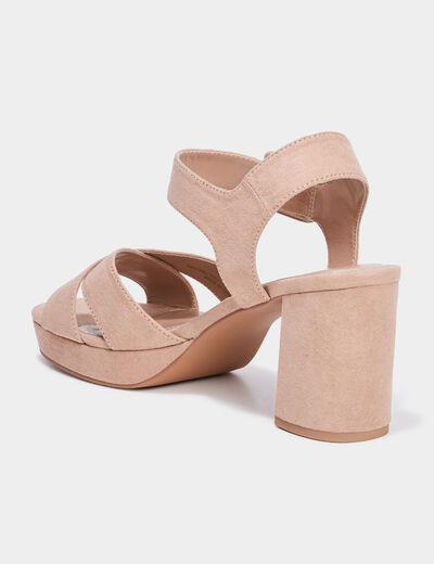 Sandales à talons sable femme