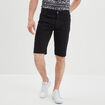 Bermuda droit stretch 5 poches coton noir homme