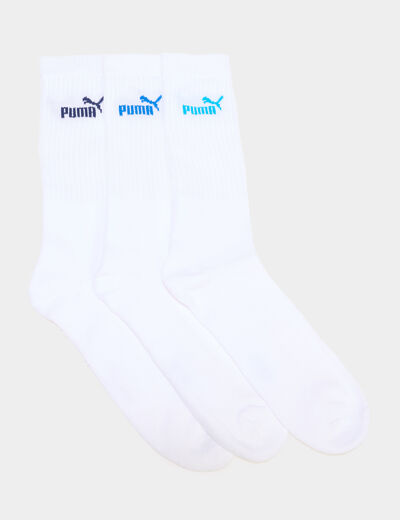 Lot 3 paires chaussettes de sport Puma blanc homme