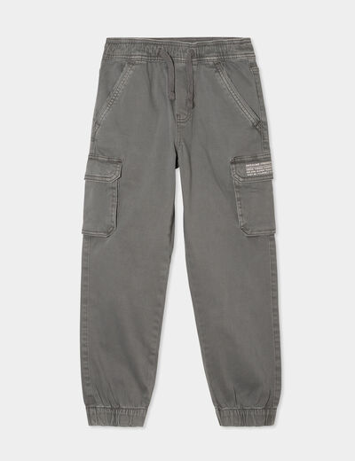 Pantalon jogger gris foncé garçon