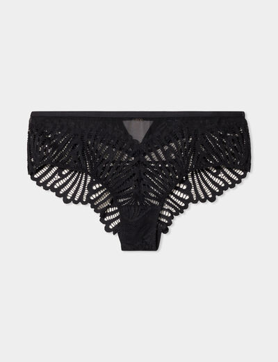 Shorty en dentelle noir femme