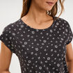 Chemise de nuit manches courtes gris anthracite femme