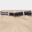 Short chino droit avec ceinture beige gar&ccedil;on