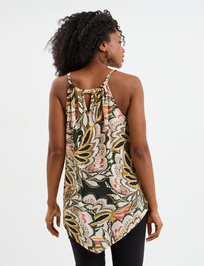 Débardeur encolure américaine multicolore femme