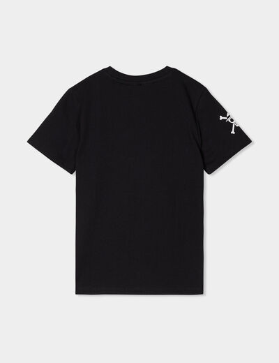 T-shirt manches courtes One Piece Luffy noir garçon
