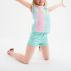 T-shirt col rond manches courtes Creeks ecru fille