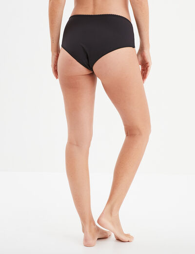 Culotte effet gainant microfibre noir femme