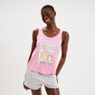 Ensemble pyjama short et d&eacute;bardeur rose femme