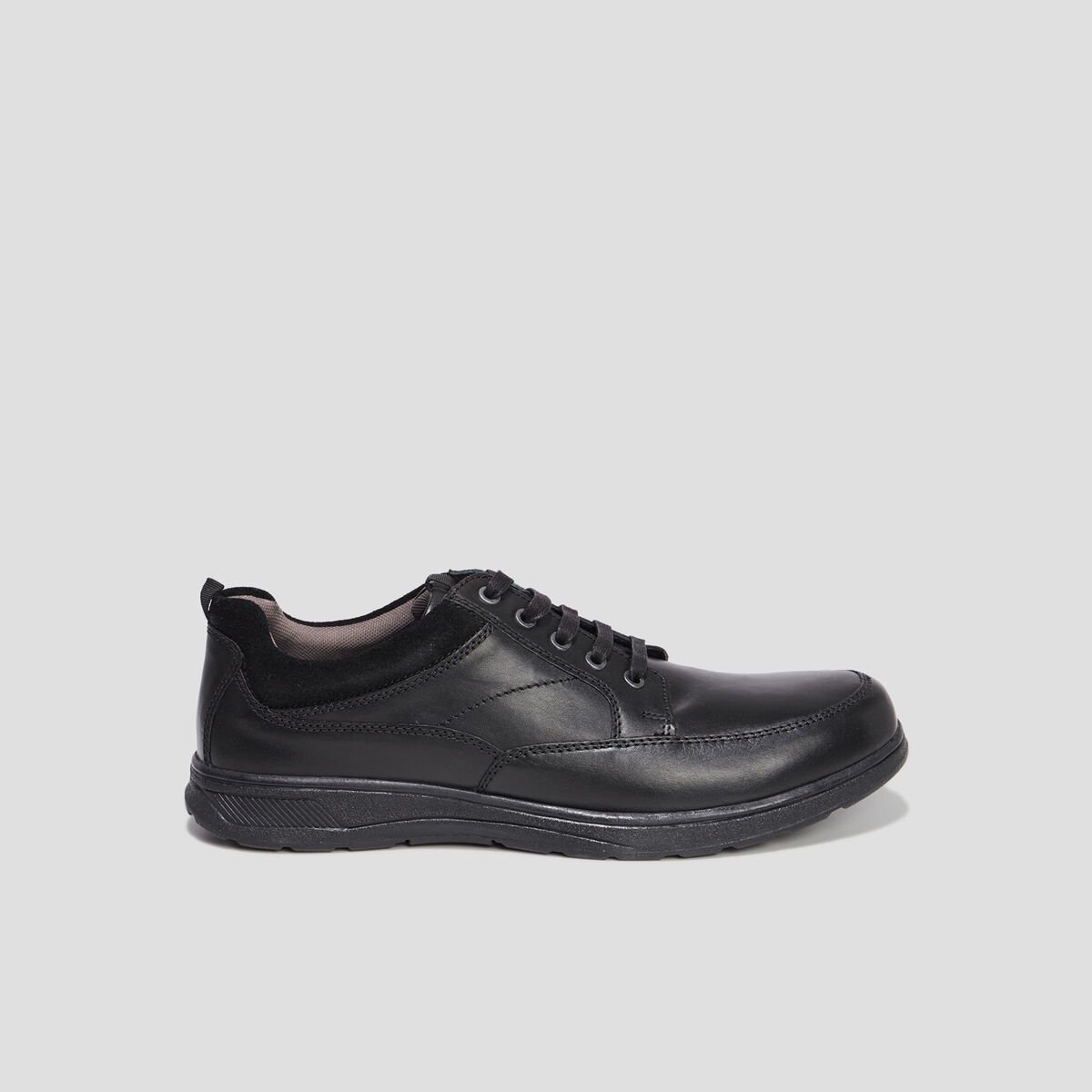 Derbies à lacets en cuir noir homme