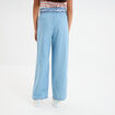 Jeans large ceinture foulard denim double stone fille