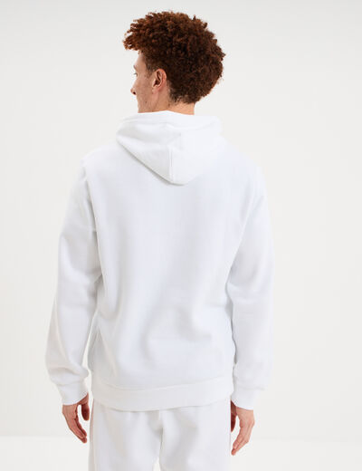 Sweat hoodie 1 poche molleton Champion blanc homme