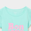 Ensemble pyjama short et t-shirt coton bleu turquoise fille