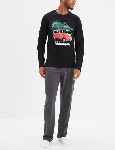 Ensemble pyjama 2 pièces Volkswagen noir homme